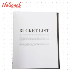 Bucket List Light Pink Fabric - Hardcover Journal 80's 6.3x7.8 inches - School Supplies
