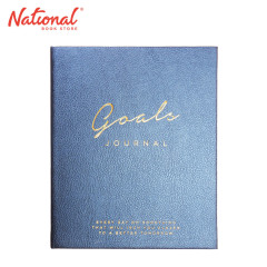 Goals Blue PU Leather - Hardcover Journal 80's 6.3x7.8...