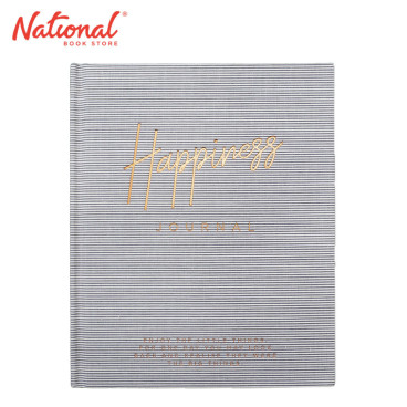 Happiness Dark Grey Fabric - Hardcover Journal 80's 6.3x7.8 inches - School Supplies