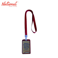 ID Protector Vertical with Lanyard Aluminum Plain Red...