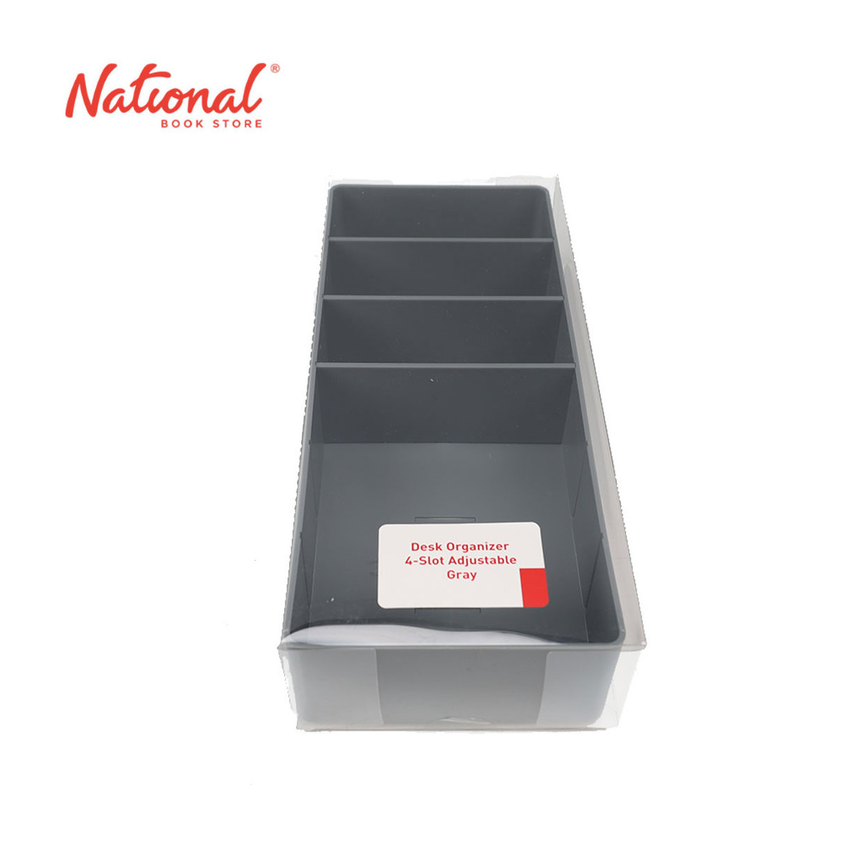 NB Looking Desk Organizer NC19ST019 Gray 4-Slot Adjustable - Office Supplies