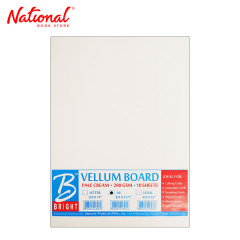 Bright Vellum Board 220GSM 10's Pale Cream A4 - School &...