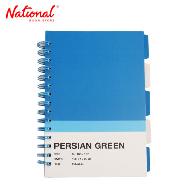 Premiere Notes 5-Subject Notebook Color Coded 6x8.5in Blue Green 125s 70gsm - School Supplies
