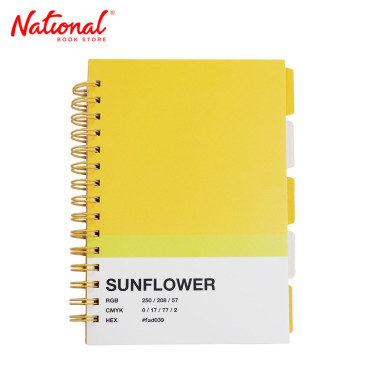 Premiere Notes 5-Subject Notebook Color Coded 6x8.5in Yellow 125s 70gsm - School Supplies