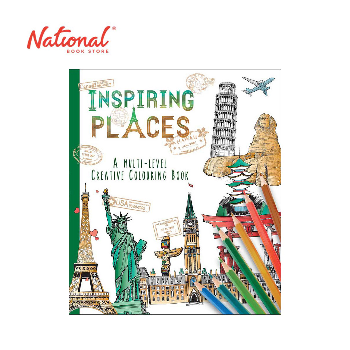 Multi Level Inspiring Places - Trade Paperback - Adult Multi Coloring Book