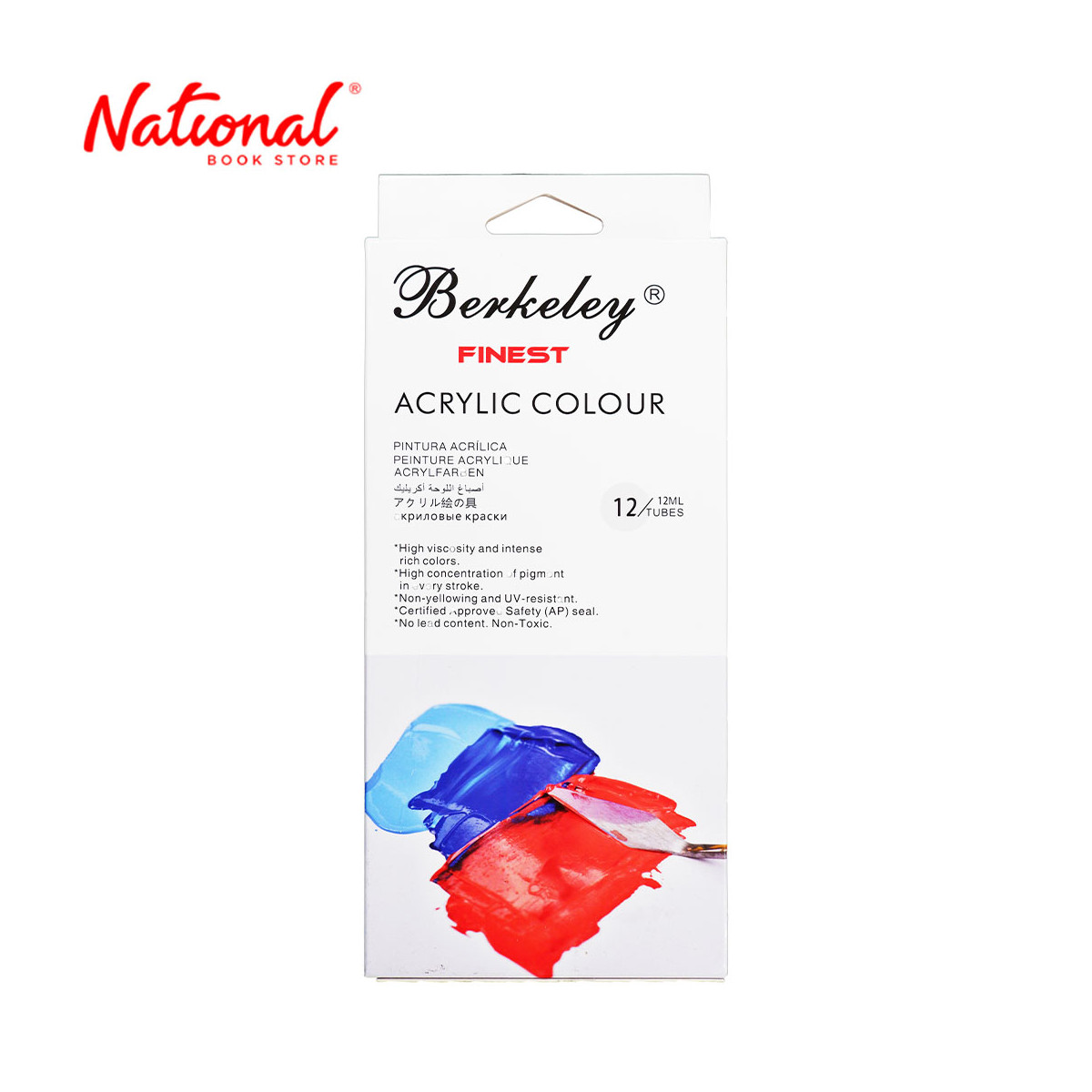 Berkeley Acrylic Color BAC12's 12 Colors 12ml - Art Supplies