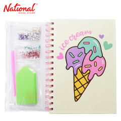 Diamond Painting Notebook Ice Cream 80S A5 - School Supplies