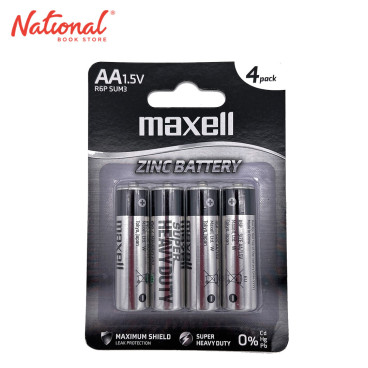 Maxell Battery Carbon Zinc AA 4 pieces - Home & Office Supplies