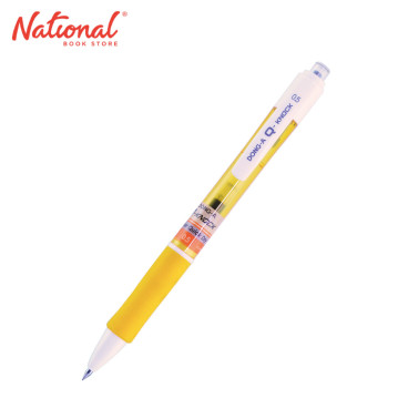 Dong-A Q-Knock Gel Pen 0.5mm Black, Orange Barrel 11210031 - School & Office Supplies