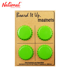 Magnet Button 4's Bottle Cap Design, Green - Filing Supplies