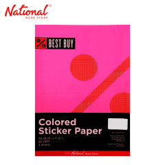 Best Buy Sticker Paper A4, Neon Pink - School & Office...