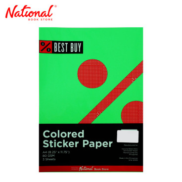 Best Buy Sticker Paper A4, Neon Green - School & Office Supplies -  Specialty Papers