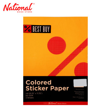 Best Buy Sticker Paper A4 Neon Assorted Colors - School & Office Supplies - Specialty Papers