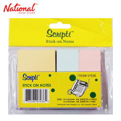 Scripti Sticky Note 3 pads 100 sheets Pastel with Case -...
