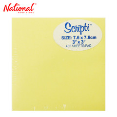 Scripti Sticky Note 3x3 inches Pastel 100 sheets 4 Colors...