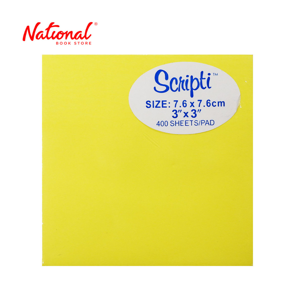 Scripti Sticky Note 3x3 inches Pastel 100 sheets 5 Colors - School & Office Supplies - Note Pads