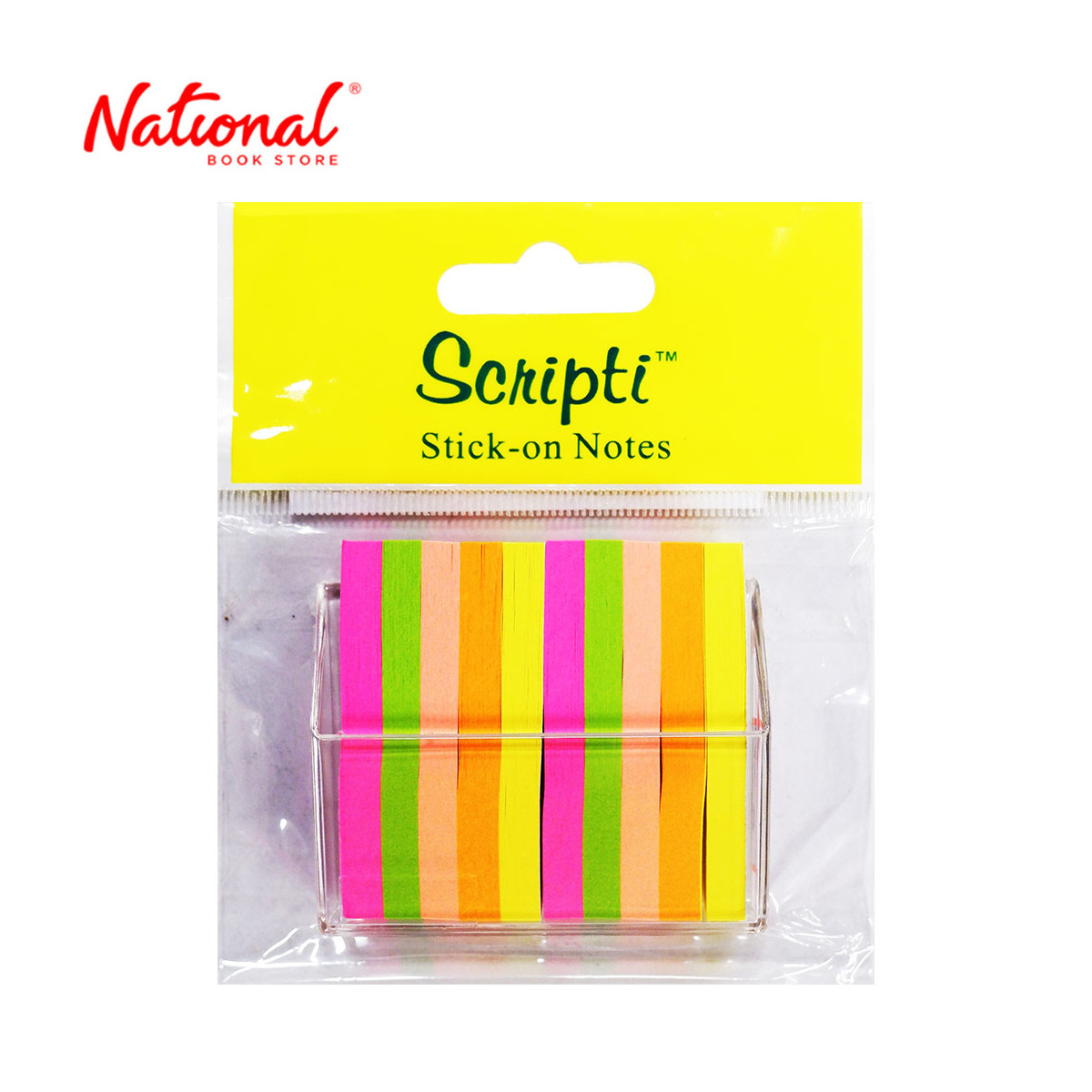 Scripti Sticky Note 50x10 mm 50 Sheets 5 Colors Pad with Dispenser - School & Office Supplies