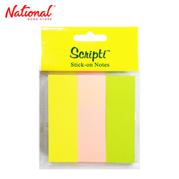 Scripti Tape Flag 25x75mm Neon 80Sheets 3 colors - School & Office Supplies