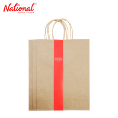 Best Buy Plain Kraft Gift Bag 3's Large 28x10.5x38cm - Gifts & Occasion Supplies