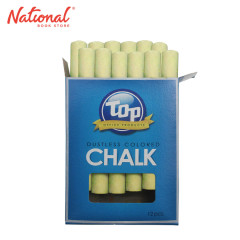 Top Yellow Chalk Dustless 12's CHA12Y - School & Office Supplies - Teacher's Tools