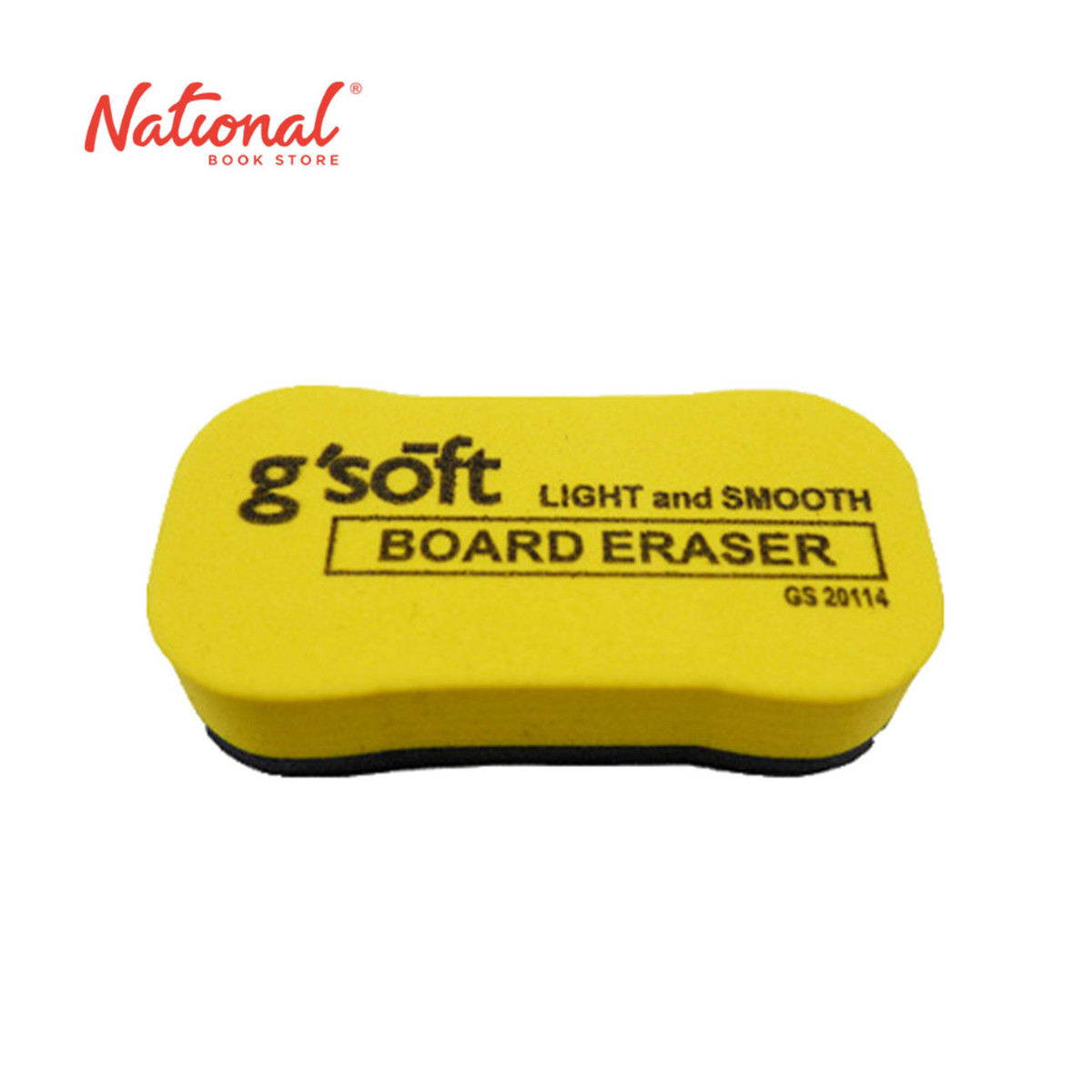 G-Soft Board Eraser Light & Smooth Yellow Mini GS20114 - School & Office Supplies - Teacher's Tools