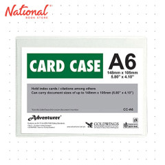 Adventurer Document Card Case Plastic Soft A6 CC-A6 - School & Office Supplies