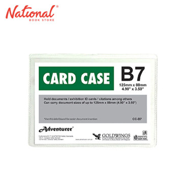 Adventurer Document Card Case Plastic Soft B7 CC-B7 - School & Office Supplies
