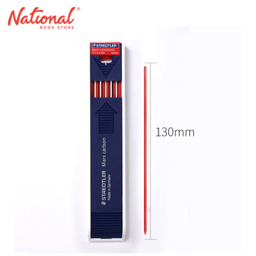 Staedtler Drawing Lead Refill Mars Carbon Red 2mm 12s 204-2 - School Supplies