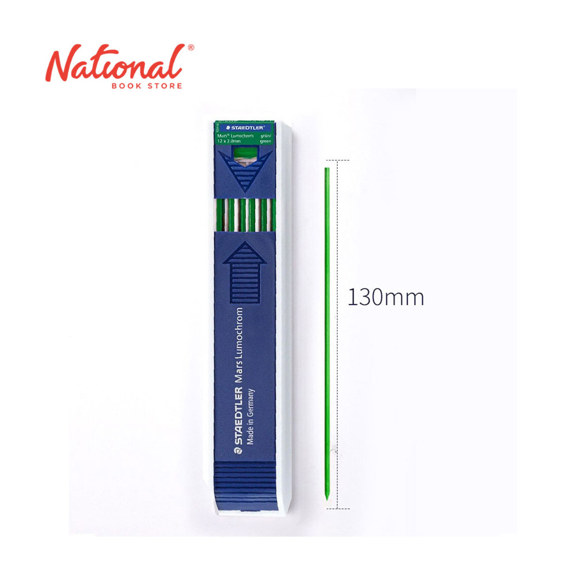 Staedtler Drawing Lead Refill Mars Carbon Green 2mm 12s 204-5 - School Supplies