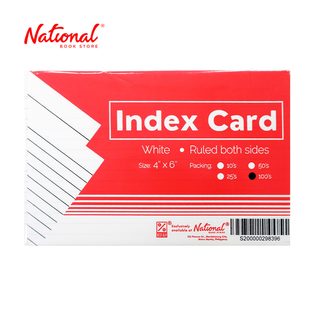 Best Buy Index Card White 4x6 100's Ruled Both Sides - School & Office Supplies