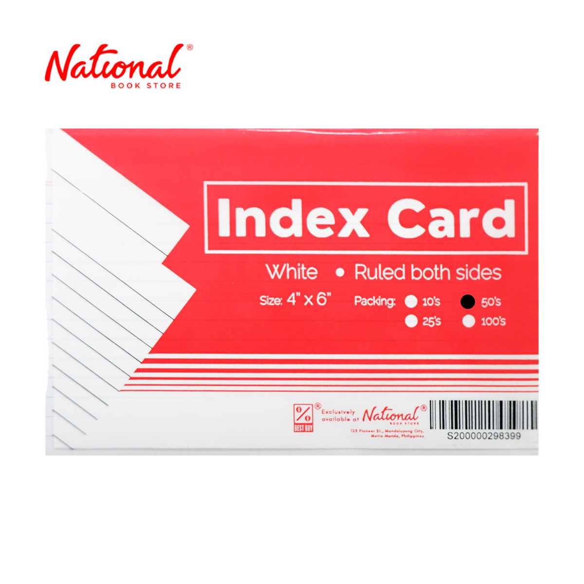Best Buy Index Card White 4x6 50's Ruled Both Sides - School & Office Supplies