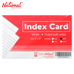 Best Buy Index Card White 5x8 50's Ruled Both Sides -...