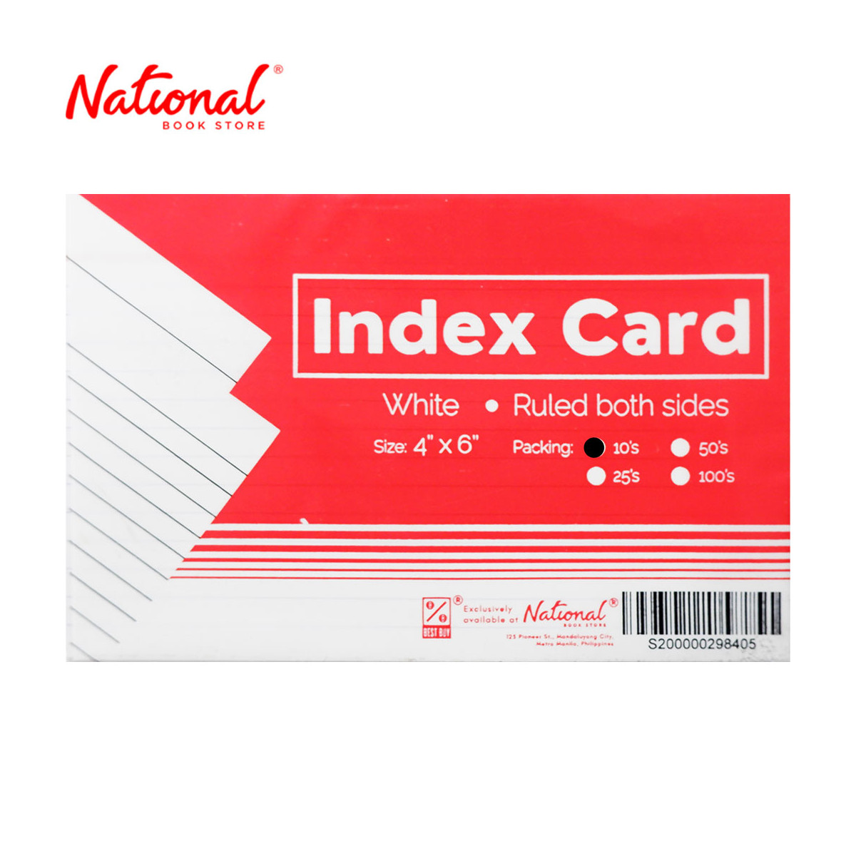 Best Buy Index Card White 4x6 10's Ruled Both Sides - School & Office Supplies