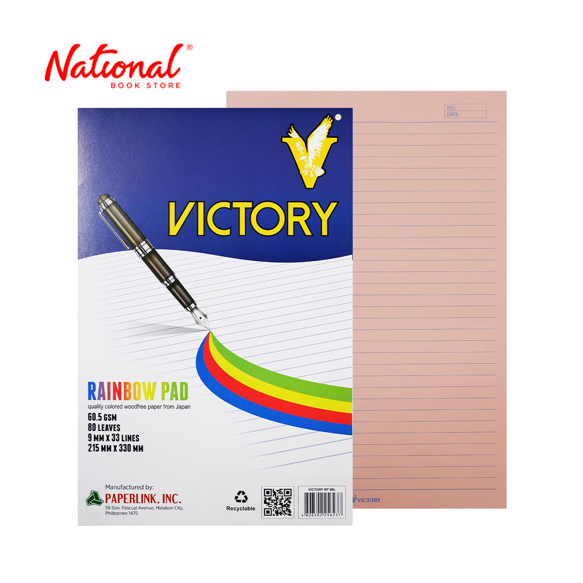 Victory Rainbow Pad 80 Leaves - School & Office Supplies
