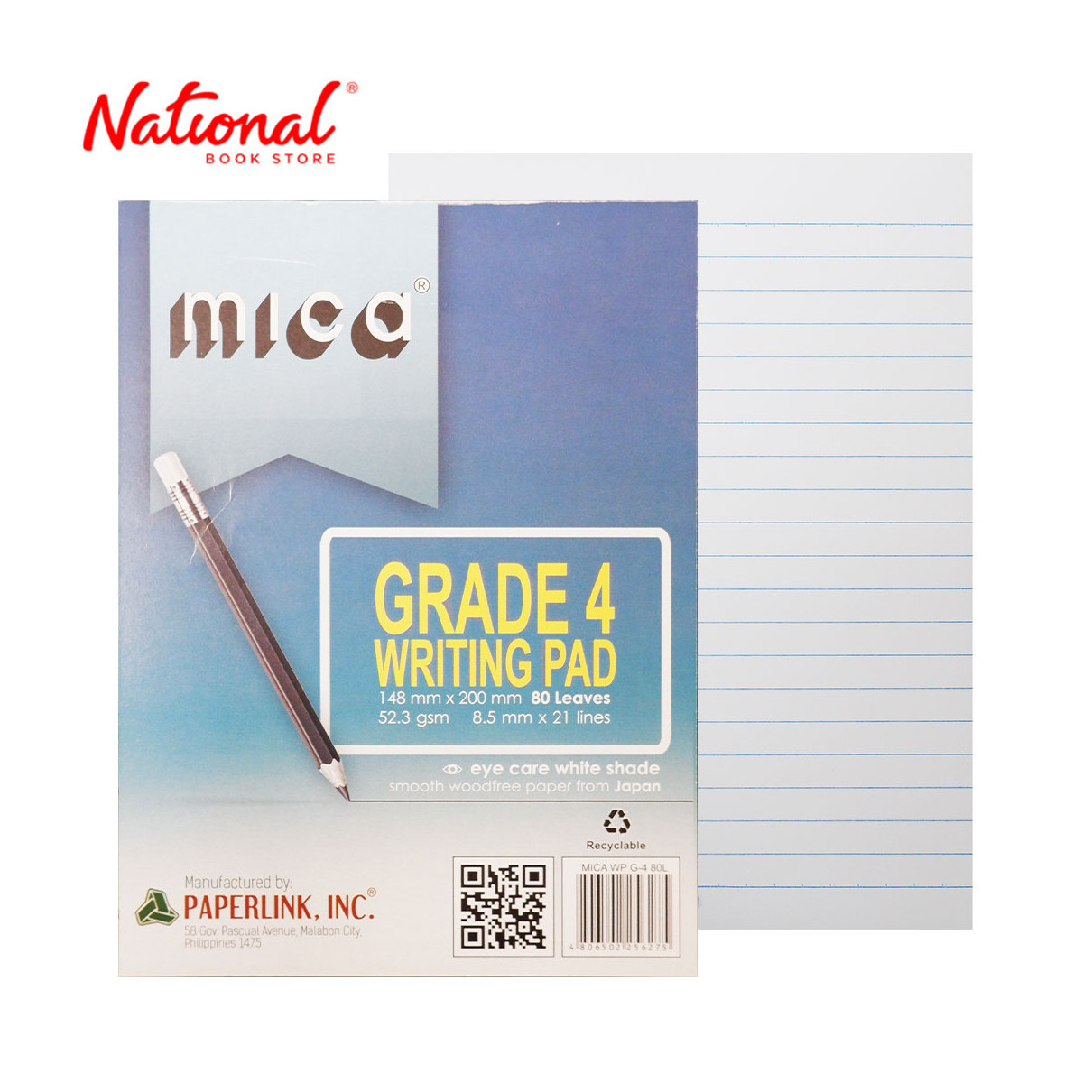 Mica Grade 4 Pad 80 Leaves - School & Office Supplies - School Pad Papers