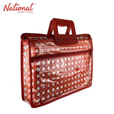 Nabel Plastic Envelope XEH707L Long with Handle Zipper Lock with Rear Pocket Printed Plastic