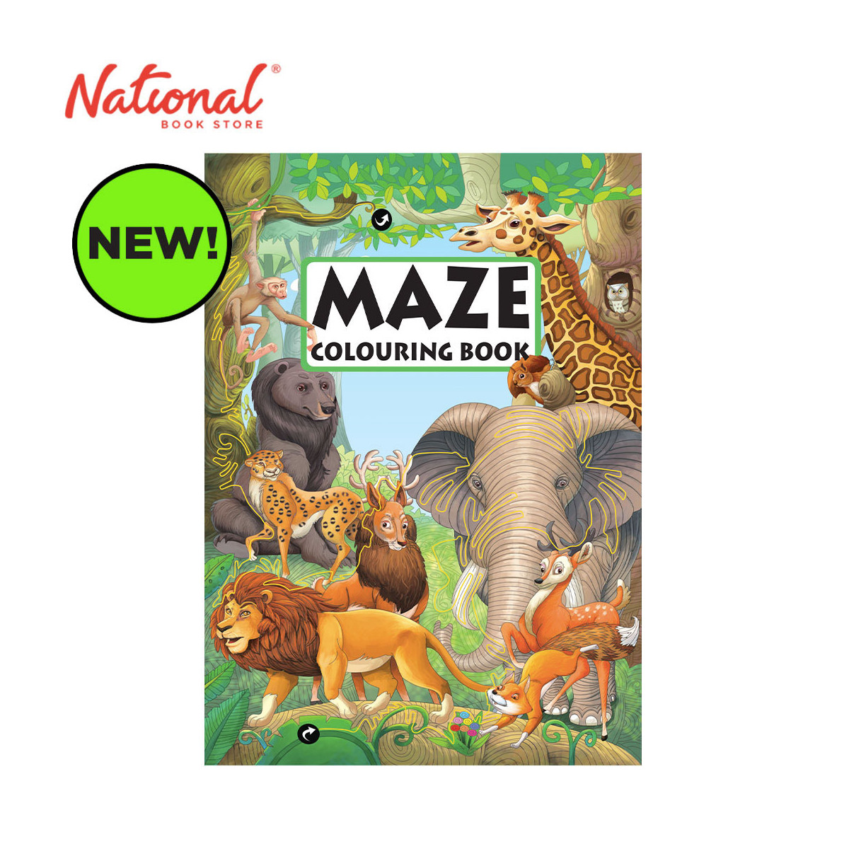 Maze Colouring Book Animal - Trade Paperback - Art