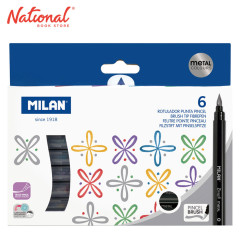 Milan Brush Pen Metallic 0612606MET 6 Colors - School...