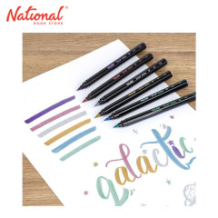 Milan Brush Pen Metallic 0612606MET 6 Colors - School Supplies - Art Supplies