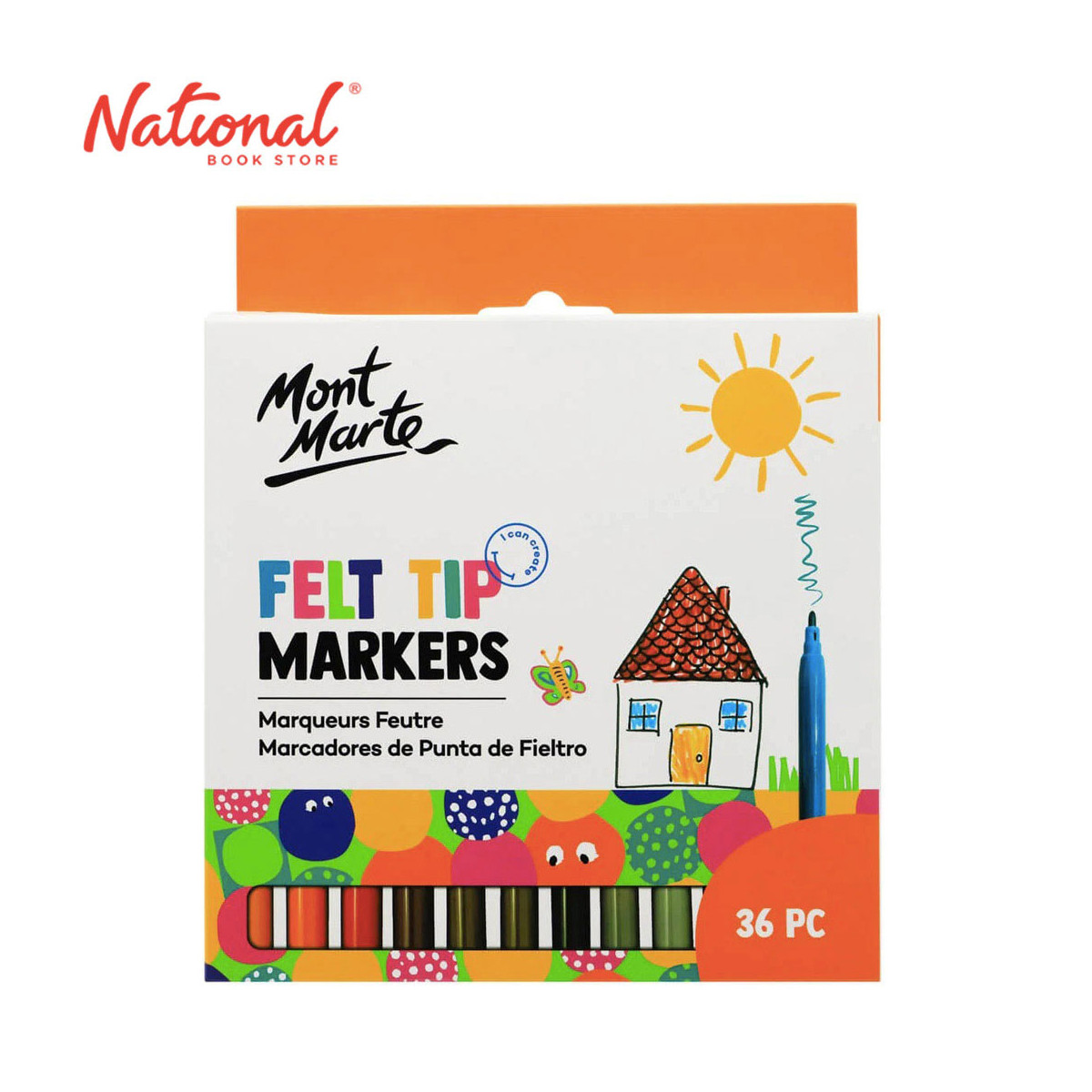 Mont Marte Felt Tip Marker 36 Pieces MMKC0194 - School Supplies - Art Supplies