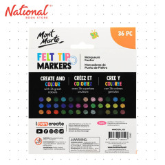 Mont Marte Felt Tip Marker 36 Pieces MMKC0194 - School Supplies - Art Supplies