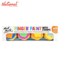Mont Marte Finger Paint 4 Piece Set With Stamp MMKC0003 -...