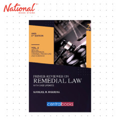 *SPECIAL ORDER* Primer-Reviewer on Remedial Law Volume 2 by Prof. Manuel Riguera - Trade Paperback - College Books