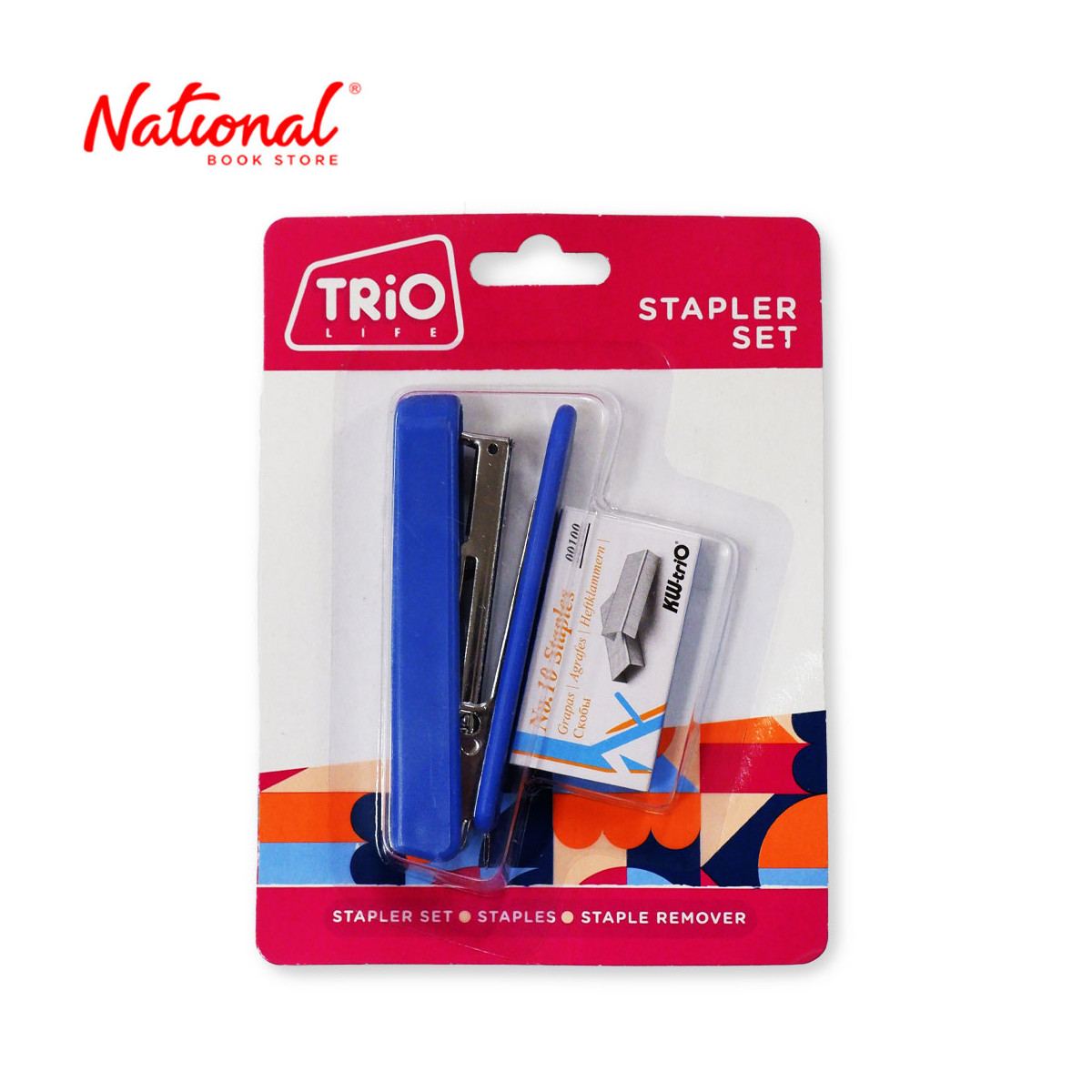 KW-Trio Stapler Set No.10 with Staple Wire Blue 4011 - School & Office Supplies
