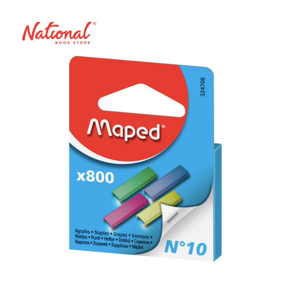 Maped Staple Wire No.10 Colored 800s 324706 - School & Office Supplies