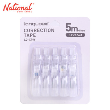 Languo Correction Tape Set 5s 5mmx5m LG-X706 - School & Office Supplies