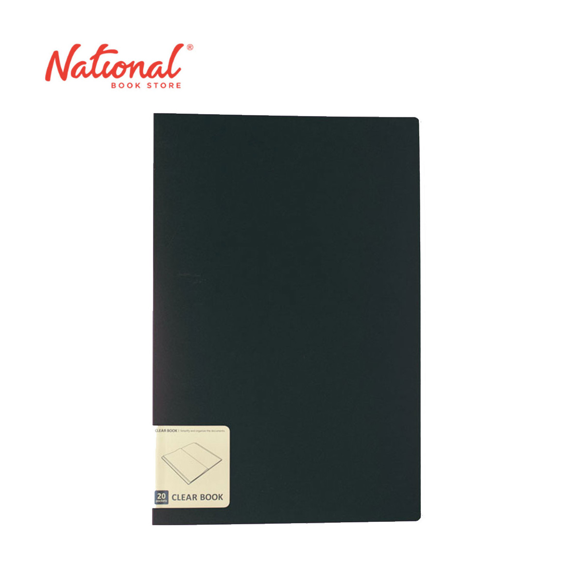 Aquadrops Clearbook Fixed N5000FC Black Long 20sheets - School & Office - Filing Supplies