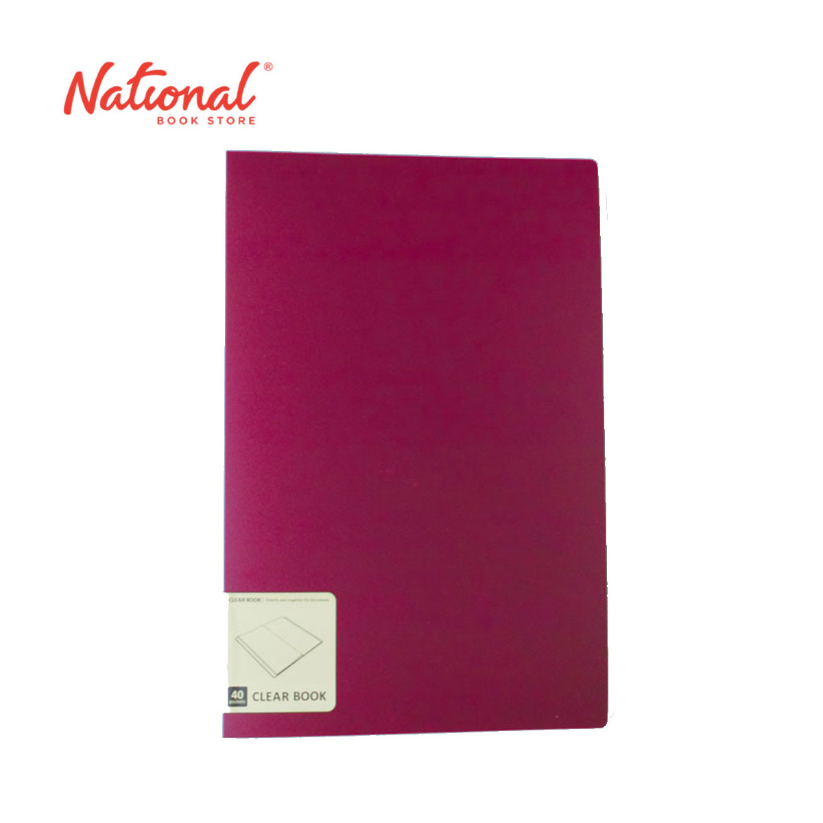 Aquadrops Clearbook Fixed N5001FC Red Long 40sheets - School & Office - Filing Supplies