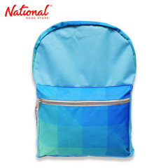 Backpack 16 inches, Blue Green Geometric - School Bags