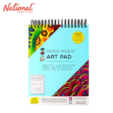 iHeartArt 160G Mixed Media Art Pad 100 Sheets 9''x12'' 712100 - Arts & Crafts Supplies